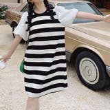 ニットワンピース ボーダー柄 半袖 | shoppinggo | 詳細画像13