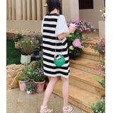 ニットワンピース ボーダー柄 半袖 | shoppinggo | 詳細画像14