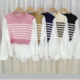 ニットセーター ニット切り替え シャツ | shoppinggo | 詳細画像16 
