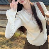 ニットセーター レース切り替え ニットソーレディース | shoppinggo | 詳細画像10 