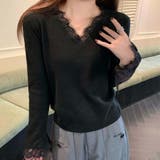 ニットセーター レース切り替え ニットソーレディース | shoppinggo | 詳細画像14 