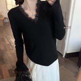 ニットセーター レース切り替え ニットソーレディース | shoppinggo | 詳細画像16 