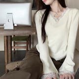 ニットセーター レース切り替え ニットソーレディース | shoppinggo | 詳細画像35 