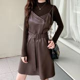 フレアキャミワンピース ジャンパ―スカート フェイクレザーワンピース | shoppinggo | 詳細画像8