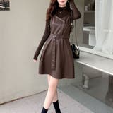 フレアキャミワンピース ジャンパ―スカート フェイクレザーワンピース | shoppinggo | 詳細画像9