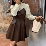 フレアキャミワンピース ジャンパ―スカート フェイクレザーワンピース | shoppinggo | 詳細画像13