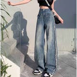 デニムパンツ サイド フリンジ | shoppinggo | 詳細画像2