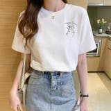 リボンロゴTシャツ レディース 夏服 | shoppinggo | 詳細画像2 