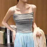 グレー | キャミソール カップ付 キャミタンクトップ | shoppinggo