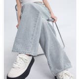 ラインストーンデニムパンツ ビジュジーパン ベルボトム | shoppinggo | 詳細画像2 