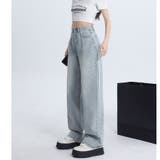 ラインストーンデニムパンツ ビジュジーパン ベルボトム | shoppinggo | 詳細画像3 