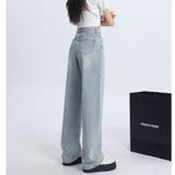 ラインストーンデニムパンツ ビジュジーパン ベルボトム | shoppinggo | 詳細画像4 