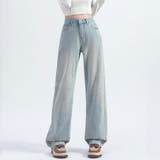 ラインストーンデニムパンツ ビジュジーパン ベルボトム | shoppinggo | 詳細画像7 