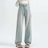 ラインストーンデニムパンツ ビジュジーパン ベルボトム | shoppinggo | 詳細画像12 