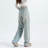 ラインストーンデニムパンツ ビジュジーパン ベルボトム | shoppinggo | 詳細画像13 