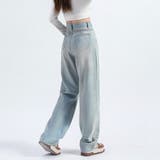 ラインストーンデニムパンツ ビジュジーパン ベルボトム | shoppinggo | 詳細画像14 