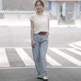 ラインストーンデニムパンツ ビジュジーパン ベルボトム | shoppinggo | 詳細画像18 