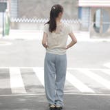 ラインストーンデニムパンツ ビジュジーパン ベルボトム | shoppinggo | 詳細画像20 