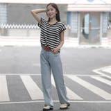 ラインストーンデニムパンツ ビジュジーパン ベルボトム | shoppinggo | 詳細画像22 