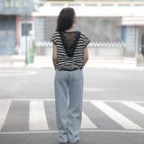 ラインストーンデニムパンツ ビジュジーパン ベルボトム | shoppinggo | 詳細画像24 