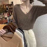 ニットセーター Vネック シャギーニット | shoppinggo | 詳細画像6