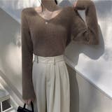 ニットセーター Vネック シャギーニット | shoppinggo | 詳細画像10