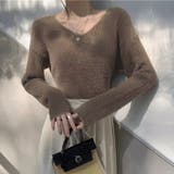 ニットセーター Vネック シャギーニット | shoppinggo | 詳細画像11
