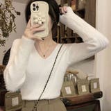 ニットセーター Vネック シャギーニット | shoppinggo | 詳細画像14
