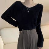 ニットセーター Vネック シャギーニット | shoppinggo | 詳細画像21