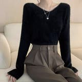 ニットセーター Vネック シャギーニット | shoppinggo | 詳細画像22