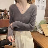 ニットセーター Vネック シャギーニット | shoppinggo | 詳細画像28