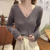 ニットセーター Vネック シャギーニット | shoppinggo | 詳細画像30