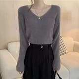 ニットセーター Vネック シャギーニット | shoppinggo | 詳細画像31