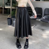 レザースカート レディース PUスカート | shoppinggo | 詳細画像4 