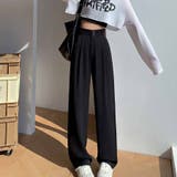 ワイドパンツ スラックス タックワイドパンツ | shoppinggo | 詳細画像4 