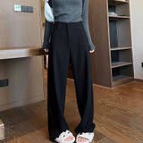 ワイドパンツ スラックス タックワイドパンツ | shoppinggo | 詳細画像4 