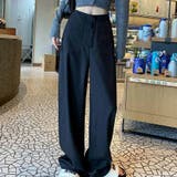 ワイドパンツ スラックス タックワイドパンツ | shoppinggo | 詳細画像5 