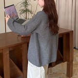 ニットカーディガンVネック レディース カーディガン | shoppinggo | 詳細画像19