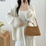ベージュ | ニットカーディガンVネック レディース カーディガン | shoppinggo