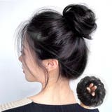 ブラック | お団子シュシュウィッグ お団子 ウィッグ | shoppinggo