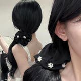 シュシュ ヘアゴム パール付き | shoppinggo | 詳細画像3