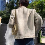 ジャケット ツイード柄 ノーカラー | shoppinggo | 詳細画像6 