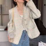 ジャケット ツイード柄 ノーカラー | shoppinggo | 詳細画像8 