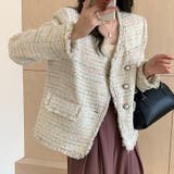 ジャケット ツイード柄 ノーカラー | shoppinggo | 詳細画像13 