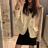 ジャケット ツイード柄 ノーカラー | shoppinggo | 詳細画像15 