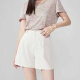 ホワイト | ショートパンツ レディース スーツパンツ | shoppinggo