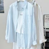 シャツカーディガン 3Dフラワープリント 透け感 | shoppinggo | 詳細画像13 