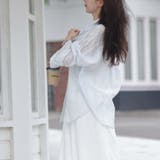 シャツカーディガン 3Dフラワープリント 透け感 | shoppinggo | 詳細画像23 