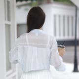 シャツカーディガン 3Dフラワープリント 透け感 | shoppinggo | 詳細画像27 