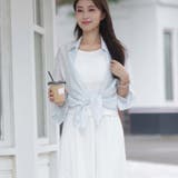 シャツカーディガン 3Dフラワープリント 透け感 | shoppinggo | 詳細画像30 